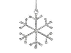 Božična snežinka za obešanje Ø6,5 cm - kristalno srebrna