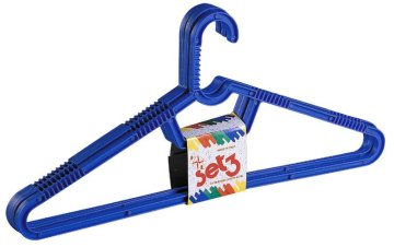 Heidrun PLASTIČNI OBEŠALNIK ZA OBLAČILA IN HLAČE, 3 KOSI, 43X19,5 CM