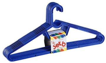 Heidrun PLASTIČNI OBEŠALNIK ZA OBLEKE IN HLAČE, 6 KOSOV, 43X19,5 CM