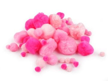 Pom-poms mešanica velikosti - roza