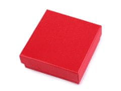 Škatlica za nakit 9x9 cm - rdeče bleščice