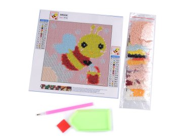 Diamantna slika 20x20 cm - (006) glej fotografijo čebele