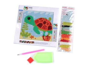 Diamantna slika 20x20 cm - (008) glej fotografijo želva