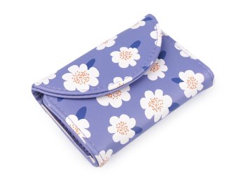 Manikirni etui s cvetjem - modri