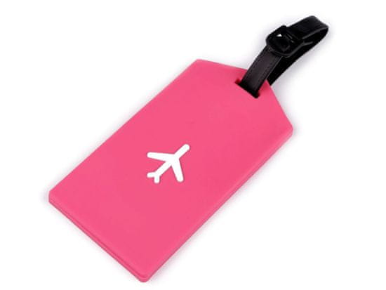 Imenica / obesek za kovček letalo - roza