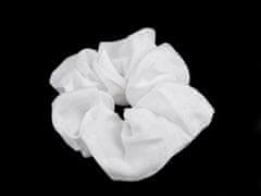 Elastika za lase Scrunchie - bela