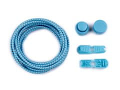 Odsevne elastične vezalke za samovarovanje dolžine 120 cm - (11) svetlo modra