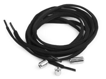 Elastične samovarovalne vezalke dolžine 100 cm - črne