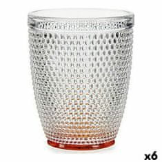 NEW Kozarec Točke Jantar Prozorno Steklo (300 ml) (6 kosov)