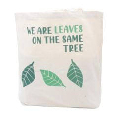 Ancient Wisdom Bombažna vrečka s potiskom - We are Leaves - naravna barva