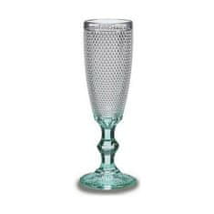 NEW Kozarec za šampanjec Točke Prozorno Turkizno Steklo 6 kosov (185 ml)