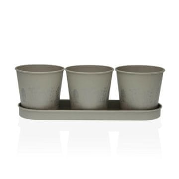Versa Rastlinjak Versa Grey Triple Metal (11 x 33 cm)