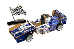 3D lesena sestavljanka - Formula 14 cm