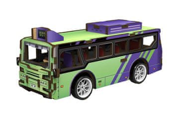 3D lesena sestavljanka - Avtobus 14 cm