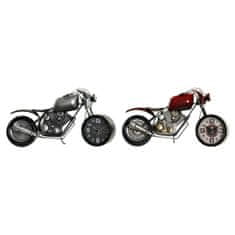 DKD Home Decor Namizna ura DKD Home Decor Motocikel 44 x 13,5 x 23 cm Rdeča siva Motocikel Železo Vintage (2 enoti)