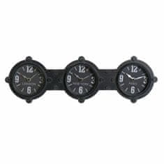 DKD Home Decor Stenska ura DKD Home Decor Crystal Black Iron (58 x 6,5 x 18 cm)