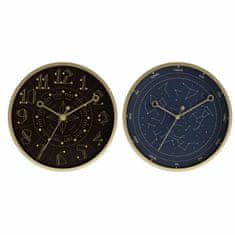 DKD Home Decor Stenska ura DKD Home Decor Blue Black Aluminium Plastic Modern 30 x 4 x 30 cm (2 enoti)