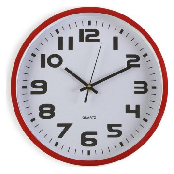 Versa Stenska ura Versa Red Plastic 4,2 x 30,5 x 30,5 cm