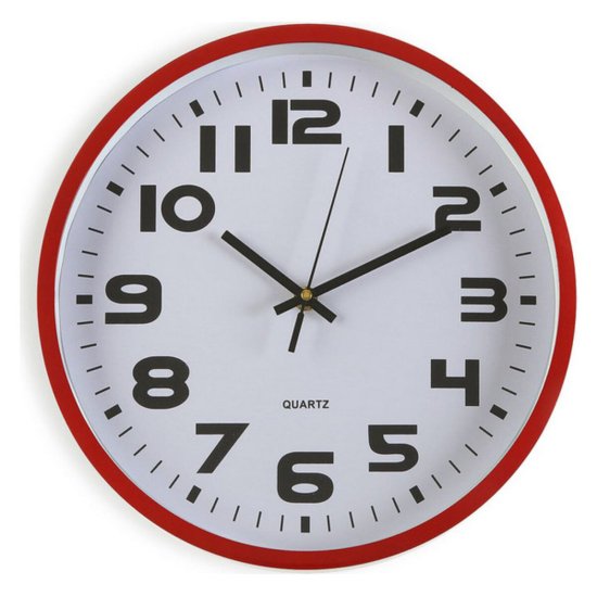 Versa Stenska ura Versa Red Plastic 4,2 x 30,5 x 30,5 cm