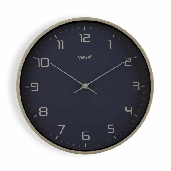 Versa Stenska ura Versa Blue Wood PU (30,5 x 4,3 x 30,5 cm)