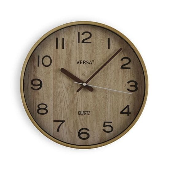 Versa Stenska ura Versa Svetlo rjava plastika Quartz 4,8 x 31 x 31 cm