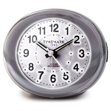 BigBuy Analogna budilka Timemark Grey (9 x 9 x 5,5 cm)