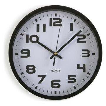 Versa Stenska ura Versa Black Plastic 3,8 x 25 x 25 cm