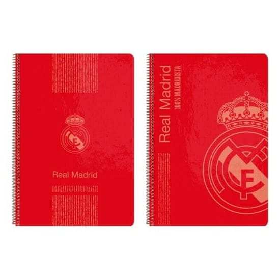 NEW Zvezek s Špiralo Real Madrid C.F. 511957066 Rdeča A4