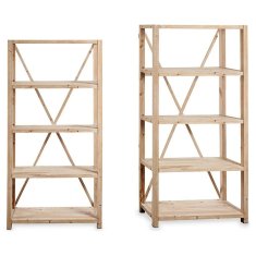 Gift Decor Police iz rjavega lesa (40 x 160 x 105 cm)
