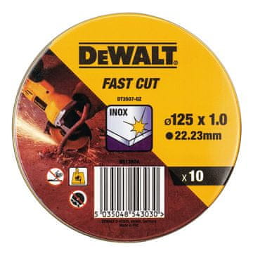 DeWalt Rezalni disk Dewalt Fast Cut dt3507-qz 10 enot 115 x 1 x 22,23 mm
