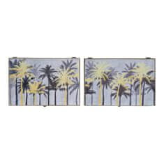DKD Home Decor Prevleka DKD Home Decor 8424001698615 Števec Palme Črna Zlata Les MDF Les 2 enoti 46,5 x 6 x 31 cm