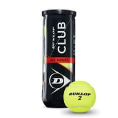 NEW Žogice za tenis D TB CLUB AC 3 PET Dunlop 601334 3 Kosi (Kavčuk)