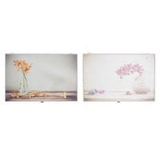 DKD Home Decor Prevleka DKD Home Decor Counter Flowers MDF Wood 2 enoti 46,5 x 6 x 31,5 cm