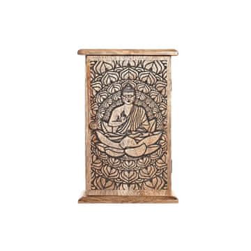 DKD Home Decor Omarica za ključe DKD Home Decor Rjava Temno rjava Mango les 18 x 7,5 x 28 cm