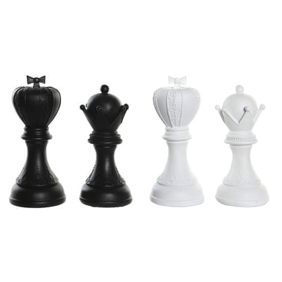 DKD Home Decor Dekorativna slika DKD Home Decor Bela Črna Šahovske figure 12 x 12 x 25,5 cm (4 enote)