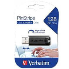 NEW Ključ USB Verbatim PinStripe 3.0 Črna 128 GB