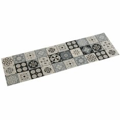 NEW Namizni tekač Versa Mozaik Črna Poliester (44,5 x 0,5 x 154 cm)