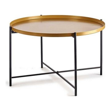 Gift Decor Stranska mizica Black Golden Metal (76,5 x 46 x 76,5 cm)