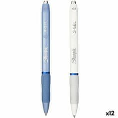 NEW Gel pero Sharpie S-Gel Bela Modra 0,7 mm (12 kosov)