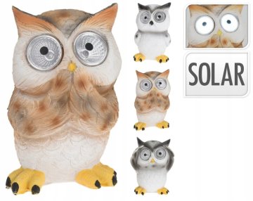 shumee Solarna svetilka vrtna okrasna figurica sovica 11 cm