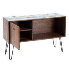BigBuy Bivak Modra kovina Les Rjava 120 x 40 x 80 cm