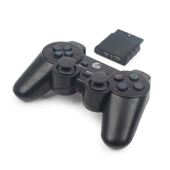 NEW Brezžični igralni krmilnik GEMBIRD Dual Gamepad PC PS2 PS3 Črna