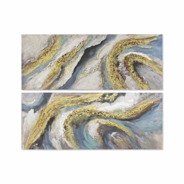 DKD Home Decor Slika DKD Home Decor 150 x 3 x 60 cm Abstract Modern (2 enoti)