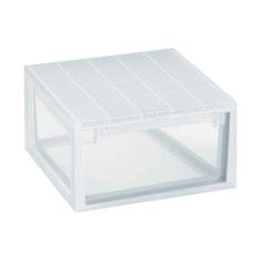 BigBuy Komoda Terry LightDrawer L Večnamenska Bela Transparentni polipropilen Plastika 39,6 x 39 x 21,3 cm