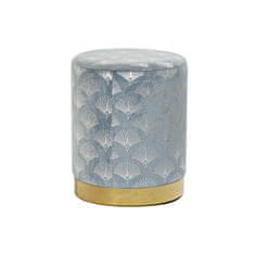 DKD Home Decor Naslon za noge DKD Home Decor Modra Poliester Kovina Zlata (35 x 35 x 43 cm)