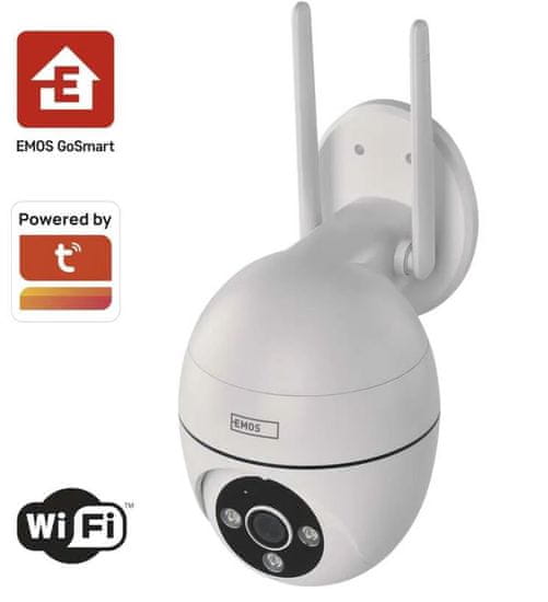 Emos GoSmart H4057 zunanja vrtljiva kamera IP-800 WASP, Wi-Fi, bela