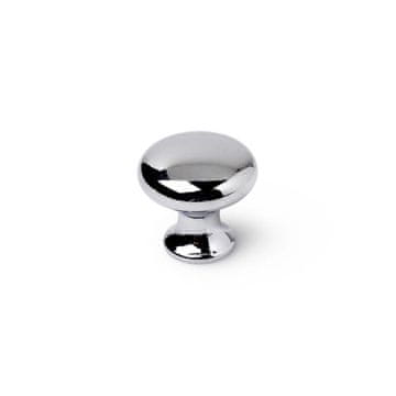 BigBuy Kljuka za vrata Rei sijajna površina Kovinski krog 4 kosi (Ø 2,5 x 2,4 cm)