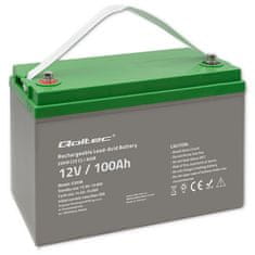 Qoltec agm baterija | 12 V | 100 Ah | 28,1 kg | brez vzdrževanja | močna | dolga življenjska doba | za avtodome, avtodome, čolne, grelnike
