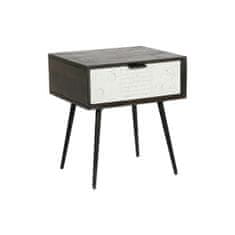 DKD Home Decor Nočna omarica DKD Home Decor 45 x 38 x 50 cm Črna kovina Bela Mango les Wengue