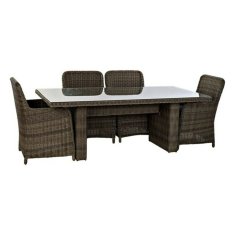 DKD Home Decor Garnitura mize s 6 stoli DKD Home Decor 94 cm 200 x 100 x 75 cm (7 kosov)